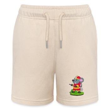 Mouse Firefighter Fire Hose Fire Hose Fire Brigade - Stanley/Stella MINI BOLTER Organic Teen Jogging Shorts - soft Ecru - Front