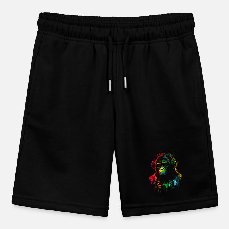 Regenbogen Gorilla Kopfhörer Stanley/Stella Teenager Bio-Joggingshorts MINI BOLTER