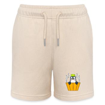 Penguin Bathing Bathtub - Stanley/Stella MINI BOLTER Organic Teen Jogging Shorts - soft Ecru - Front