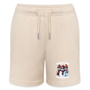 Hanging With My Snowmies Sunglasses Snowmen - Stanley/Stella MINI BOLTER Organic Teen Jogging Shorts - soft Ecru - Front