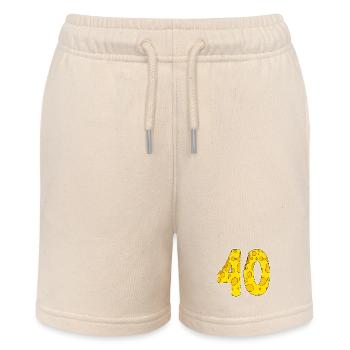 40 Jahre Lustig Käse - Stanley/Stella Teenager Bio-Joggingshorts MINI BOLTER - Natur - Vorne