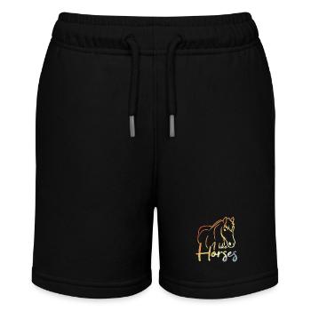 I Like Horses - Stanley/Stella MINI BOLTER Organic Teen Jogging Shorts - black - Front