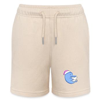 Delfin Müde Ausschlafen Schlafen Mädchen - Stanley/Stella Teenager Bio-Joggingshorts MINI BOLTER - Natur - Vorne