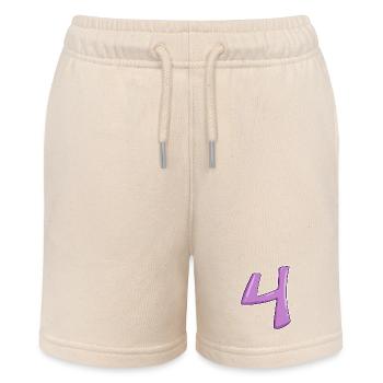 4 - Vier Zahl Nummer - Stanley/Stella Teenager Bio-Joggingshorts MINI BOLTER - Natur - Vorne