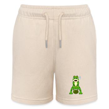Frosch Bodybuilder Hantel Bodybuilding - Stanley/Stella Teenager Bio-Joggingshorts MINI BOLTER - Natur - Vorne