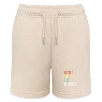 Papa seit 10 Jahren - Stanley/Stella Teenager Bio-Joggingshorts MINI BOLTER - Natur - Vorne