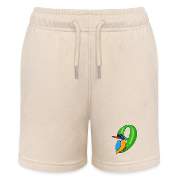 9th Birthday Motif Bird - 9 Years - Stanley/Stella MINI BOLTER Organic Teen Jogging Shorts - soft Ecru - Front