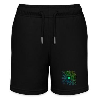Colorful Computer Circuit Board Tech Electronic - Stanley/Stella MINI BOLTER Organic Teen Jogging Shorts - black - Front