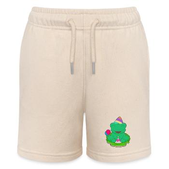 Frosch Geburtstag Partyhut - Stanley/Stella Teenager Bio-Joggingshorts MINI BOLTER - Natur - Vorne