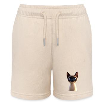 Siamkatze Siam Katze Siamese Cat Siamesen Katzen - Stanley/Stella Teenager Bio-Joggingshorts MINI BOLTER - Natur - Vorne