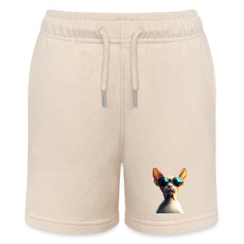 Sphynx Katze Sphynxkatze Canadian Cat Süße Sphinx - Stanley/Stella Teenager Bio-Joggingshorts MINI BOLTER - Natur - Vorne