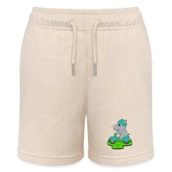 Nashorn Motorroller - Stanley/Stella Teenager Bio-Joggingshorts MINI BOLTER - Natur - Vorne