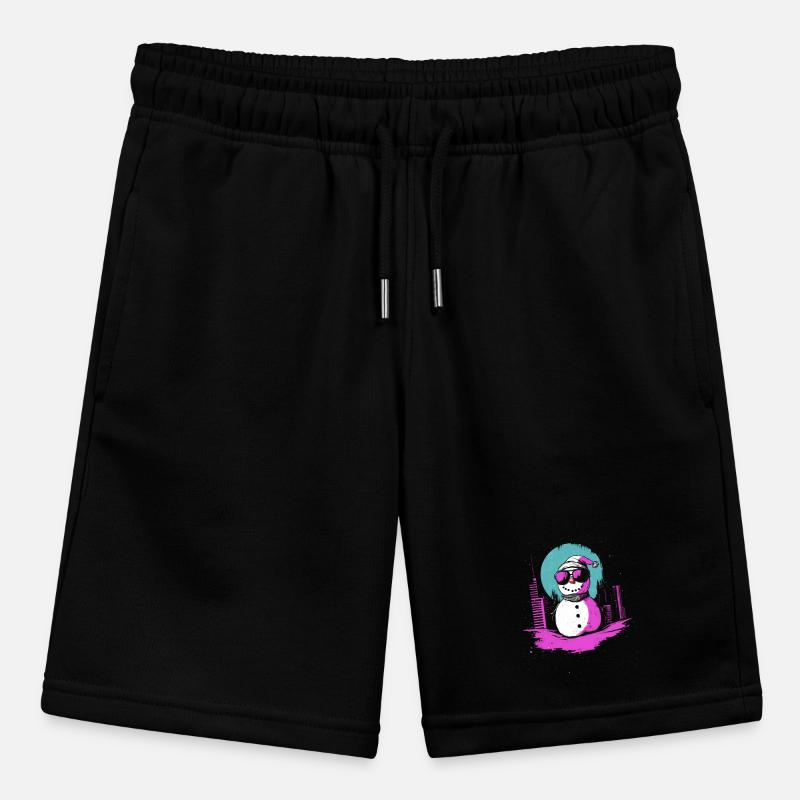 Retro Schneemann Retrowave Synthwave Geschenk Stanley/Stella Teenager Bio-Joggingshorts MINI BOLTER