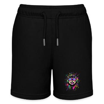 Igel Popart Kopfhörer Sonnenbrille Bunt Süßer Igel - Stanley/Stella Teenager Bio-Joggingshorts MINI BOLTER - Schwarz - Vorne