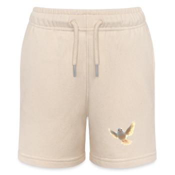Taube Weiß Frieden Peace Ringeltaube Weiße Tauben - Stanley/Stella Teenager Bio-Joggingshorts MINI BOLTER - Natur - Vorne
