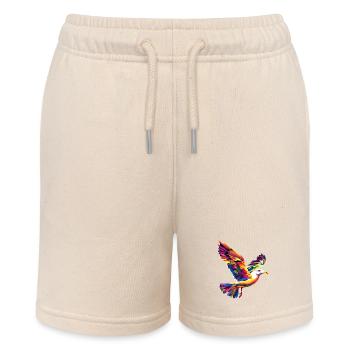 Möwe Strand Meer Nordsee Ostsee Silbermöwe Möwen - Stanley/Stella Teenager Bio-Joggingshorts MINI BOLTER - Natur - Vorne