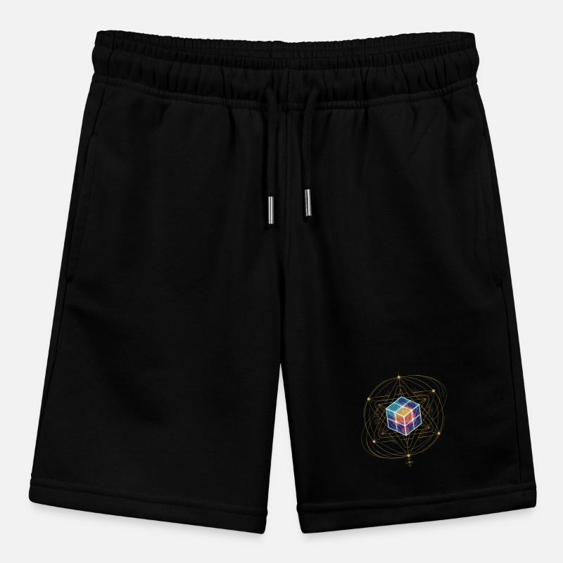 Metatron's Cube Sacred Geometry Cosmic Art Stanley/Stella MINI BOLTER Organic Teen Jogging Shorts