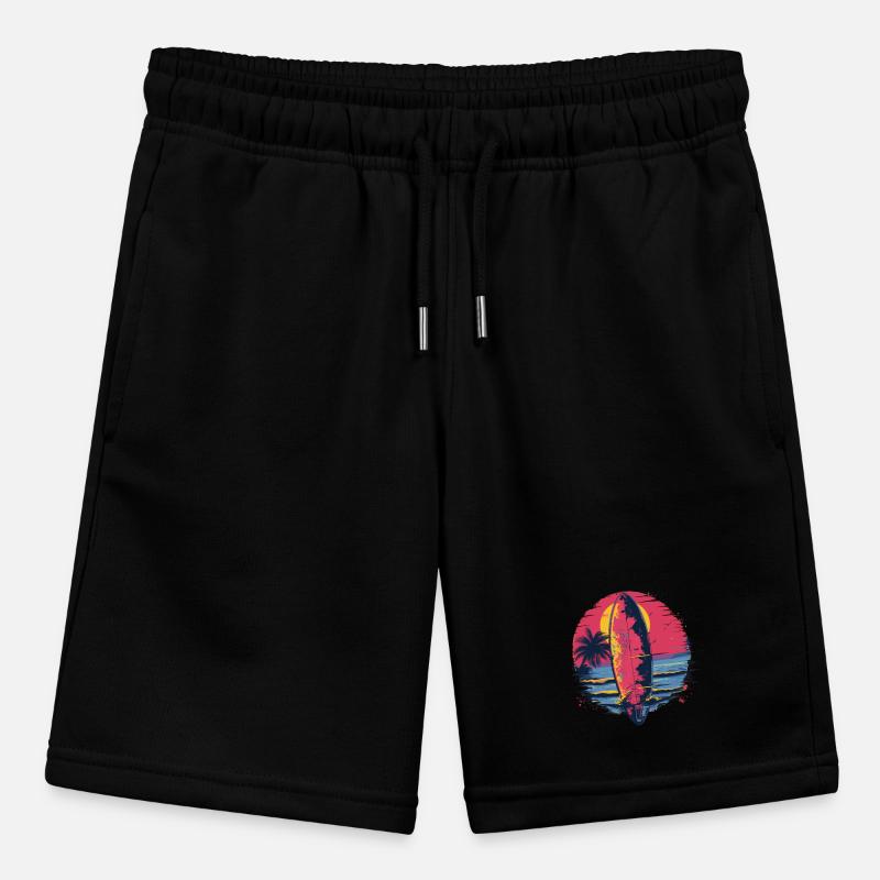 Surfboard Synthwave Stanley/Stella MINI BOLTER Organic Teen Jogging Shorts