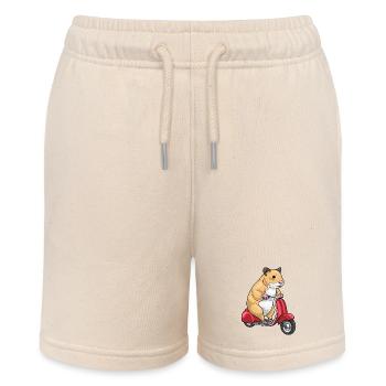 Hamster Motorroller - Stanley/Stella Teenager Bio-Joggingshorts MINI BOLTER - Natur - Vorne