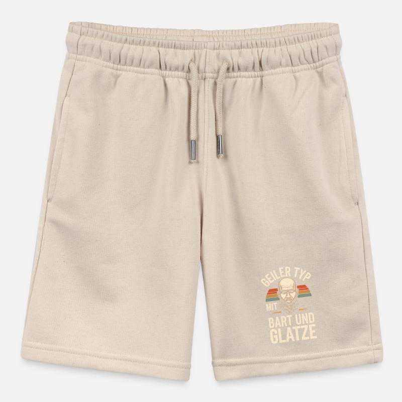 Geiler Typ Mit Bart & Glatze Glatzkopf Bartträger Stanley/Stella Teenager Bio-Joggingshorts MINI BOLTER