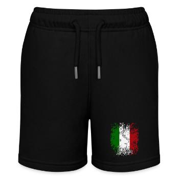 Italienische Flagge, italienischer Stolz - Stanley/Stella Teenager Bio-Joggingshorts MINI BOLTER - Schwarz - Vorne