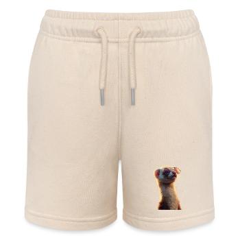 Frettchen Frett Iltis Marder Wiesel Süße Frettchen - Stanley/Stella Teenager Bio-Joggingshorts MINI BOLTER - Natur - Vorne