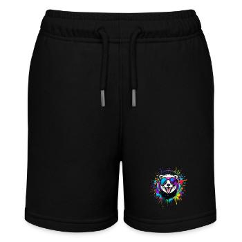 Frettchen Frett Iltis Marder Wiesel Süße Frettchen - Stanley/Stella Teenager Bio-Joggingshorts MINI BOLTER - Schwarz - Vorne