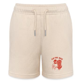 Eat the rich - Karl Marx Cartoon - Doner Kebab - Stanley/Stella MINI BOLTER Organic Teen Jogging Shorts - soft Ecru - Front