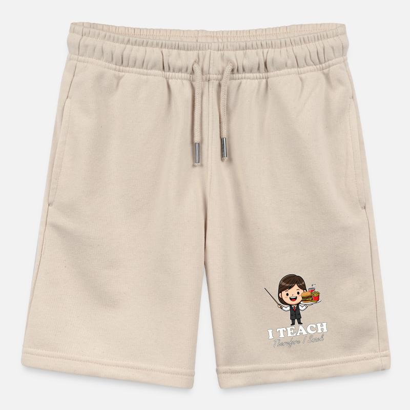 I TEACH, THEREFORE I SNACK - TEACHER GIFT Stanley/Stella MINI BOLTER Organic Teen Jogging Shorts