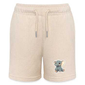 Süßer Elefant – Geschenkidee für Tierfreunde - Stanley/Stella Teenager Bio-Joggingshorts MINI BOLTER - Natur - Vorne
