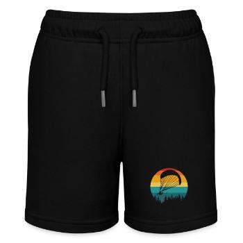 Gleitschirm Retro Landschaft - Stanley/Stella Teenager Bio-Joggingshorts MINI BOLTER - Schwarz - Vorne