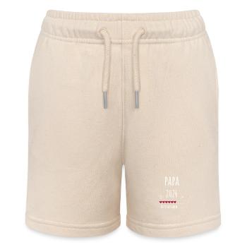 Werdender Papa 2026 Geschenk Schwangerschaft - Stanley/Stella Teenager Bio-Joggingshorts MINI BOLTER - Natur - Vorne