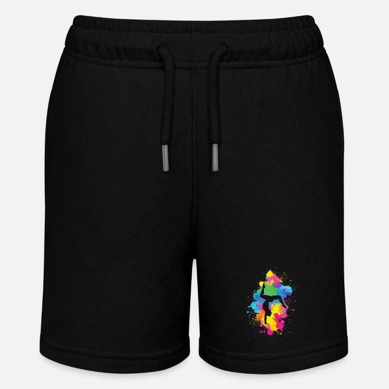 Acrobaties avec explosion de couleurs - Short bio MINI BOLTER Stanley/Stella Ado - noir