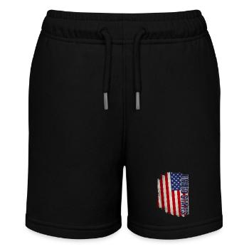 United States flag, vintage grunge - Stanley/Stella MINI BOLTER Organic Teen Jogging Shorts - black - Front