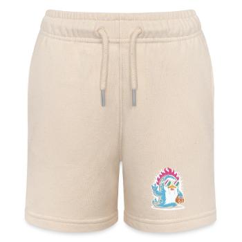Walross Punk Rocker Halloween  - Stanley/Stella Teenager Bio-Joggingshorts MINI BOLTER - Natur - Vorne