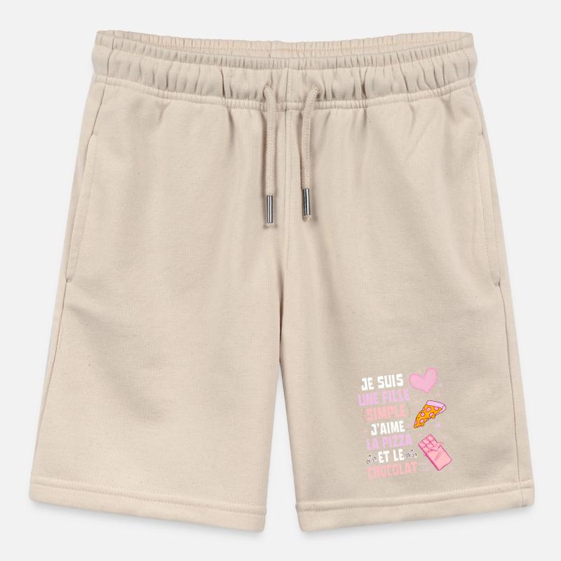 Ich bin ein einfaches Pizza- und Schokoladenmädchen Stanley/Stella Teenager Bio-Joggingshorts MINI BOLTER