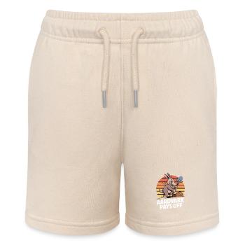 Aardvark Pays Off Ameisenbär Motivation - Stanley/Stella Teenager Bio-Joggingshorts MINI BOLTER - Natur - Vorne