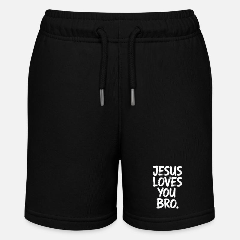Jésus t'aime, frère, message inspirant - Short bio MINI BOLTER Stanley/Stella Ado - noir
