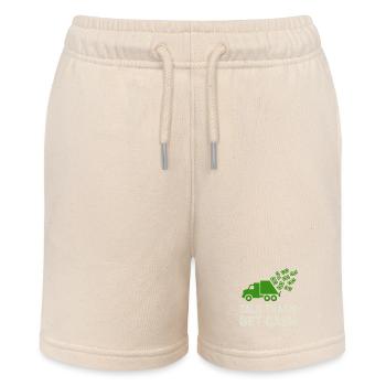 Müllwagenfahrer Müllvater Held Pickup - Stanley/Stella Teenager Bio-Joggingshorts MINI BOLTER - Natur - Vorne