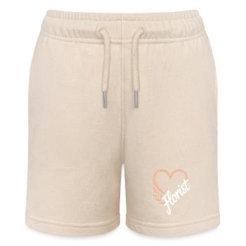Florales Herzdesign Florist Floristik - Stanley/Stella Teenager Bio-Joggingshorts MINI BOLTER - Natur - Vorne