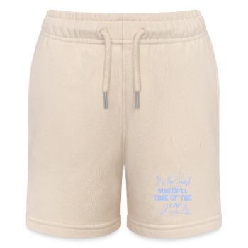 Christmas Quote Winter Vacation - Stanley/Stella MINI BOLTER Organic Teen Jogging Shorts - soft Ecru - Front