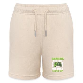 Gamer Level Up Motivierendes Design - Stanley/Stella Teenager Bio-Joggingshorts MINI BOLTER - Natur - Vorne