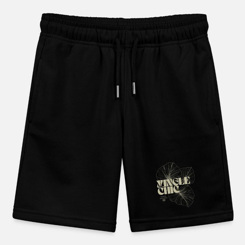 Tropical Monstera Leaf Pattern Design Stanley/Stella MINI BOLTER Organic Teen Jogging Shorts