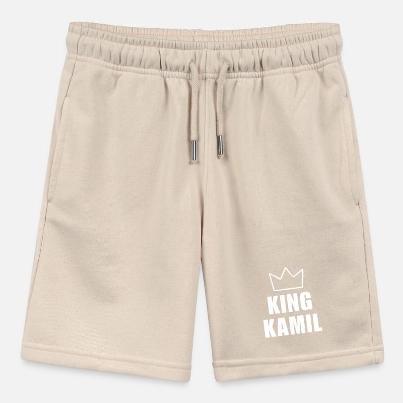 Kamil Name mit Buchstabe K - King Crown Hemd Stanley/Stella Teenager Bio-Joggingshorts MINI BOLTER