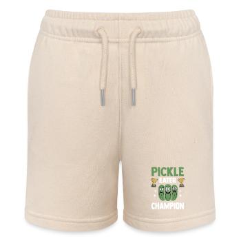 Gurken Liebhaber Essiggurken Champion - Stanley/Stella Teenager Bio-Joggingshorts MINI BOLTER - Natur - Vorne