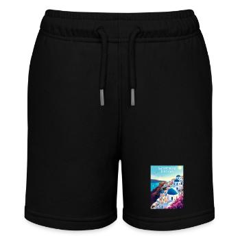 Santorini Träume - Stanley/Stella Teenager Bio-Joggingshorts MINI BOLTER - Schwarz - Vorne