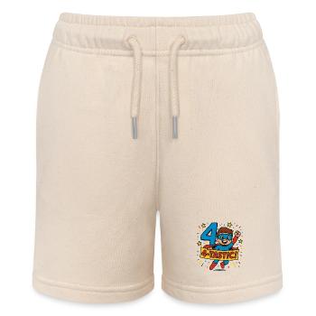 4 TASTIC Superhero Birthday Party Gift For Four - Stanley/Stella Teenager Bio-Joggingshorts MINI BOLTER - Natur - Vorne