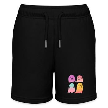 Pastell Geister  - Stanley/Stella Teenager Bio-Joggingshorts MINI BOLTER - Schwarz - Vorne