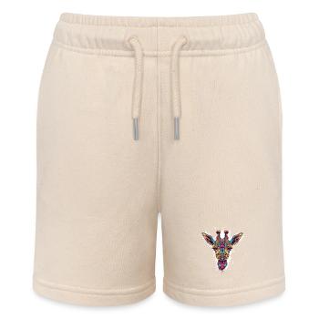 Kaleidoskop Giraffenkopf - Stanley/Stella Teenager Bio-Joggingshorts MINI BOLTER - Natur - Vorne