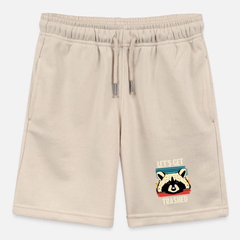 Raccoon Retro Stripes – Let's Get Trashed Stanley/Stella MINI BOLTER Organic Teen Jogging Shorts